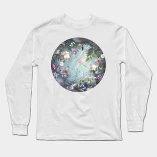 Flowers and Waters in Pale Pink and White Long Sleeve T-Shirt